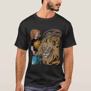 Stedelijk Anime Fantasy Leeuw Grafisch T-Shirt