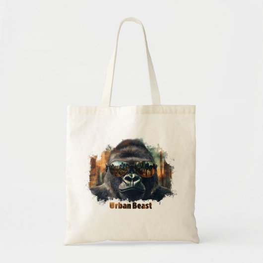 Stedelijk Beest Gorilla met Zonnebril Tote Bag (Voorkant)