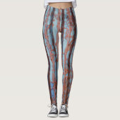 Stedelijk Blauw en Rood Leggings (Voorkant)