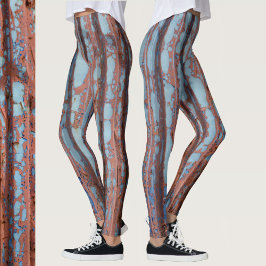 Stedelijk Blauw en Rood Leggings