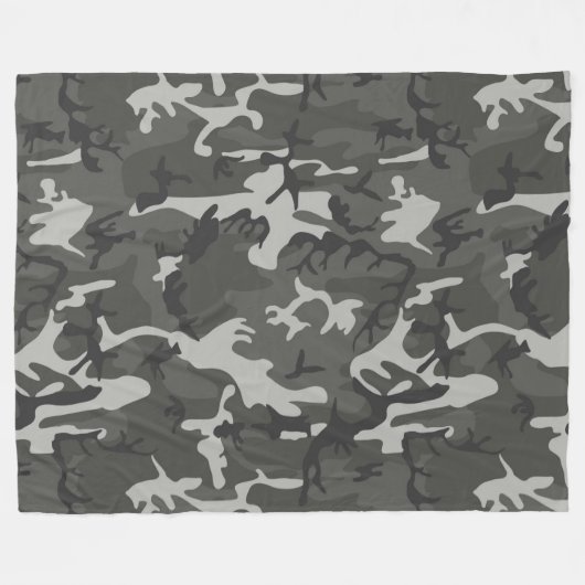 Stedelijk Camouflagepatroon Fleece Deken (Voorkant (Horizontaal))