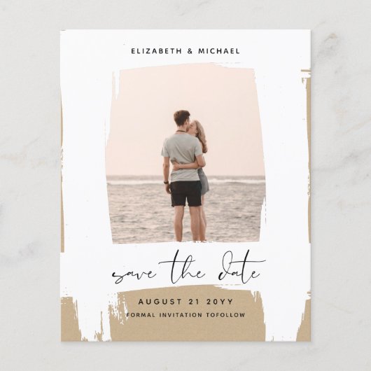 Stedelijk Chique Minimalistisch FOTO Save The Date Flyer (Voorkant)