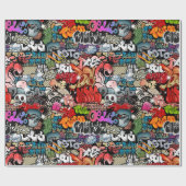 Stedelijk dynamisch straatkunst Graffiti-kunstpatr Cadeaupapier (Vlak)