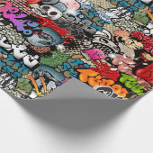 Stedelijk dynamisch straatkunst Graffiti-kunstpatr Cadeaupapier (Hoek)