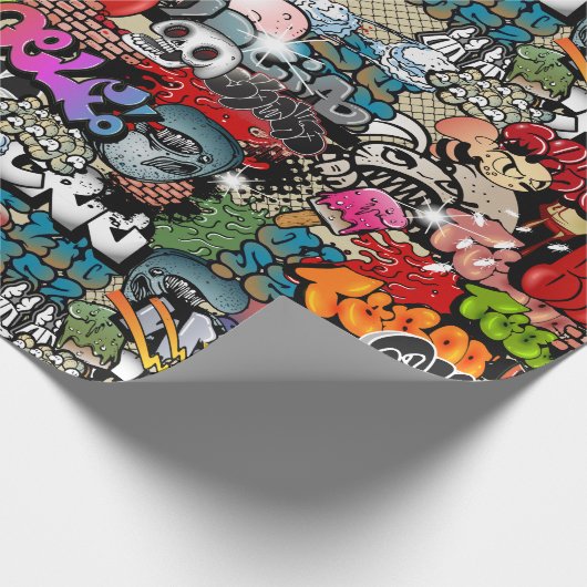 Stedelijk dynamisch straatkunst Graffiti-kunstpatr Cadeaupapier (Hoek)