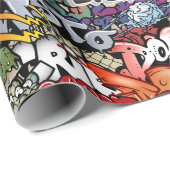 Stedelijk dynamisch straatkunst Graffiti-kunstpatr Cadeaupapier (Rol Hoek)