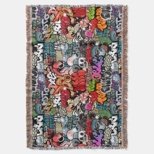 Stedelijk dynamisch straatkunst Graffiti-kunstpatr Deken (Voorkant Verticaal)