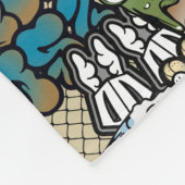 Stedelijk dynamisch straatkunst Graffiti-kunstpatr Fleece Deken (Hoek)