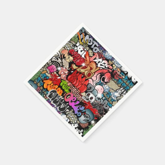 Stedelijk dynamisch straatkunst Graffiti-kunstpatr Servetten (Hoek)