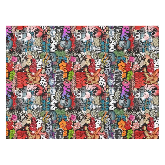 Stedelijk dynamisch straatkunst Graffiti-kunstpatr Tafelkleed (Voorkant (Horizontaal))