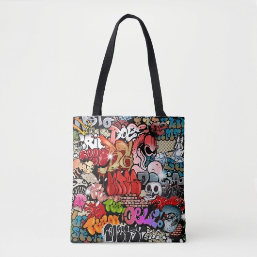 Stedelijk dynamisch straatkunst Graffiti-kunstpatr Tote Bag (Voorkant)