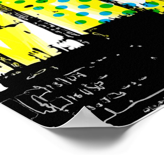 Stedelijk dystopisch landschap poster (Hoek)