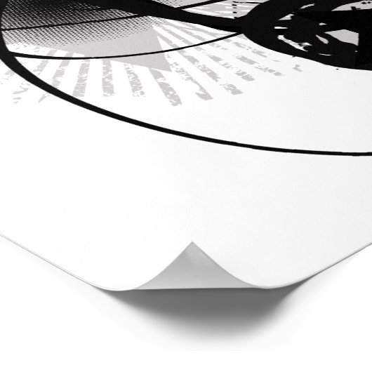 Stedelijk geïllustreerde vuist met Krogen, graffit Poster (Hoek)