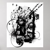 Stedelijk geïllustreerde vuist met Krogen, graffit Poster (Voorkant)