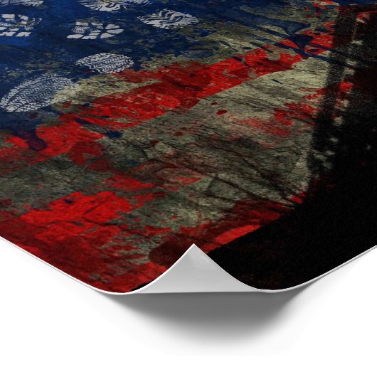 stedelijk graffiti - amerikaans poster van verval (Hoek)