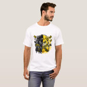 Stedelijk Graffiti Kat Ontwerp T-shirt (Voorkant volledig)