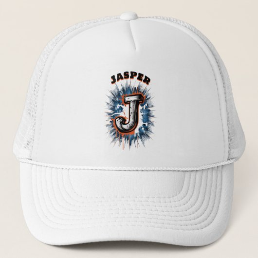 Stedelijk Graffiti Monogram "J" Aanpasbaar Trucker Pet (Voorkant)