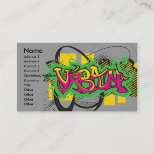 stedelijk graffiti-ontwerp visitekaartje