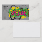 stedelijk graffiti-ontwerp visitekaartje (Voorkant / Achterkant)