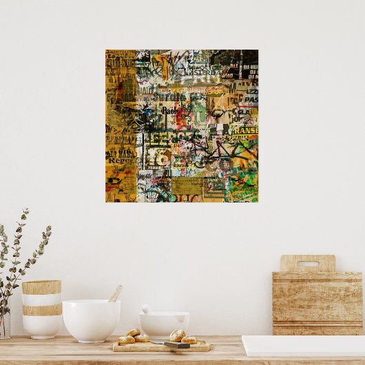 stedelijk graffiti-poster poster (Keuken)