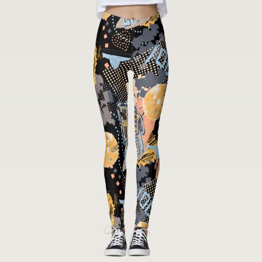 Stedelijk Graffiti Straatkunstpatroon Leggings (Voorkant)