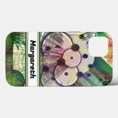Stedelijk groen abstract ontwerp gepersonaliseerd Case-Mate iPhone case (Achterkant (horizontaal))
