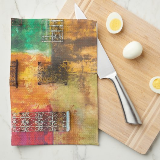 Stedelijk ijzerwerk, geverfde wand, keuken voor ko theedoek (Quarter Fold)