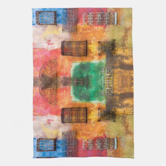 Stedelijk ijzerwerk, geverfde wand, keuken voor ko theedoek (Verticaal)