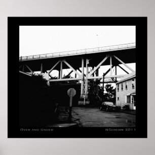 Stedelijk industrieel landschap poster