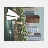 Stedelijk landschap fleece deken (Voorkant (Horizontaal))