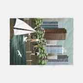 Stedelijk landschap fleece deken (Voorkant (Horizontaal))