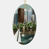 Stedelijk landschap keramisch ornament (Rechts)