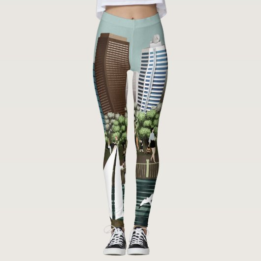 Stedelijk landschap leggings (Voorkant)