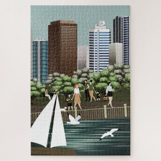 Stedelijk landschap legpuzzel (Verticaal)