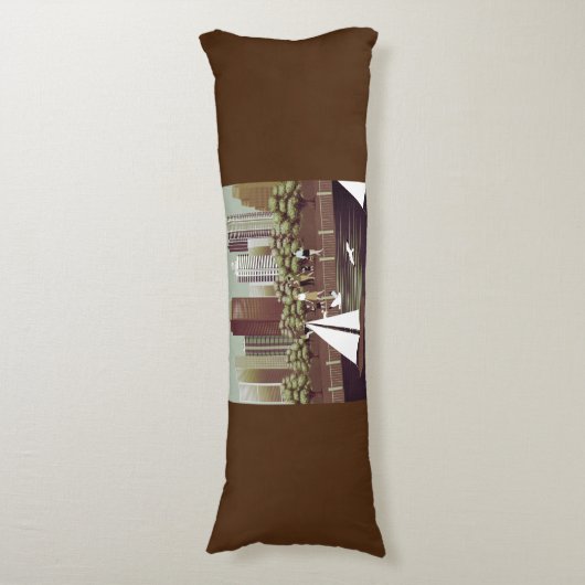 Stedelijk landschap lichaamskussen (Voorkant Verticaal)