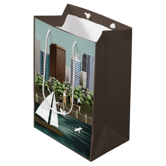 Stedelijk landschap medium cadeauzakje (Voorkant Gekanteld)