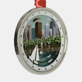 Stedelijk landschap metalen ornament (Rechts)