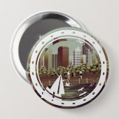 Stedelijk landschap ronde button 4,0 cm (Voorkant /achterkant)