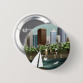 Stedelijk landschap ronde button 5,7 cm (Voorkant /achterkant)