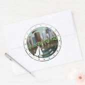 Stedelijk landschap ronde sticker (Envelop)