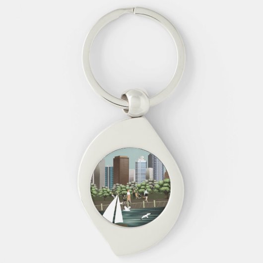 Stedelijk landschap sleutelhanger (Voorkant)