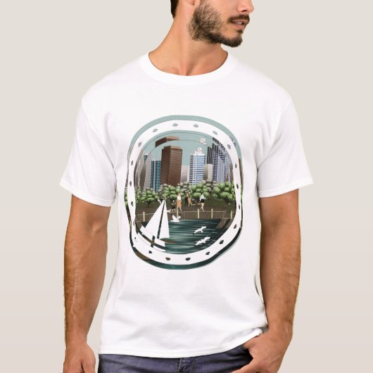 Stedelijk landschap t-shirt (Voorkant)