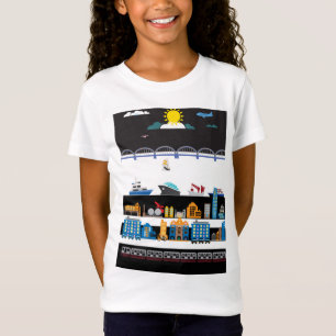 Stedelijk landschap t-shirt