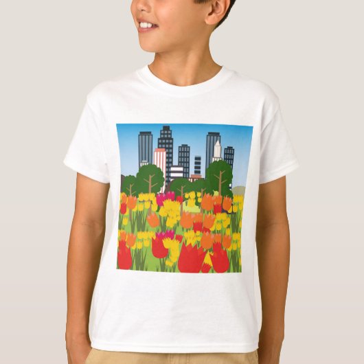 Stedelijk landschap t-shirt (Voorkant)