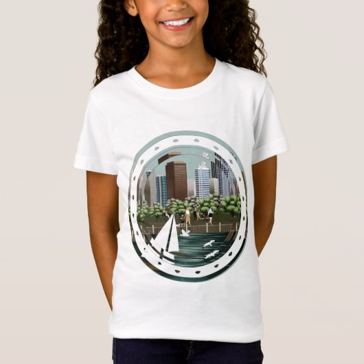 Stedelijk landschap t-shirt (Voorkant)
