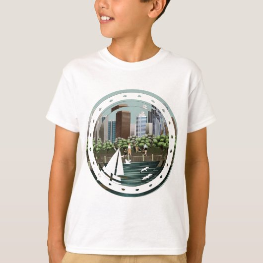 Stedelijk landschap t-shirt (Voorkant)