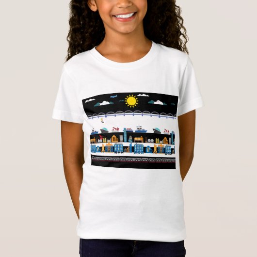 Stedelijk landschap t-shirt (Voorkant)