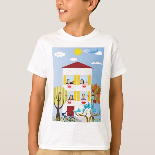 Stedelijk landschap t-shirt (Voorkant)