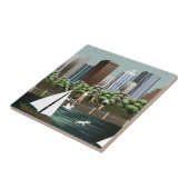 Stedelijk landschap tegeltje (Zijkant)