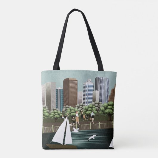 Stedelijk landschap tote bag (Achterkant)
